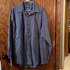 Men’s Blue Arrow Button Up XLT 17 1/2 -18